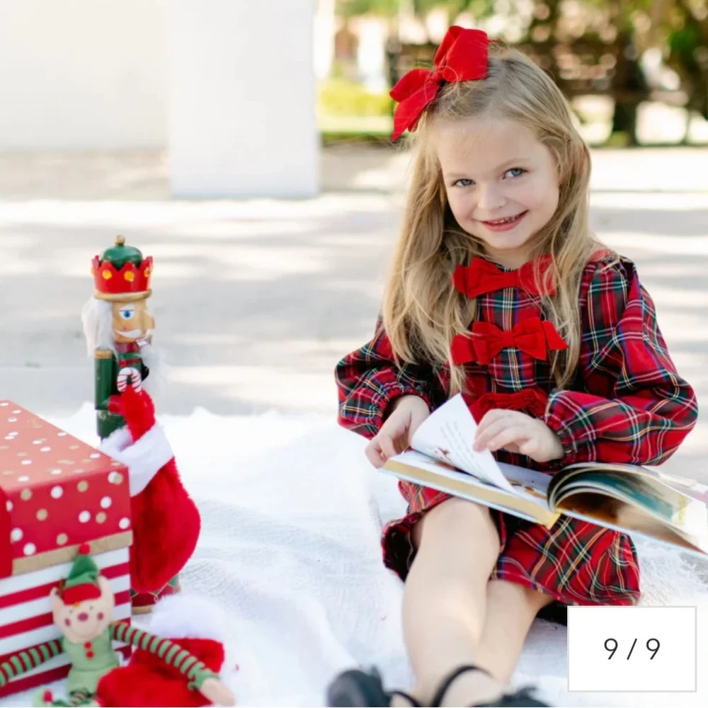 Christmas Plaid Red Coco Dress Holiday Matching